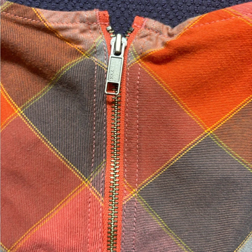 Patagonia Women's Plaid Blouse in Orange and Gray - Picture 5 of 6